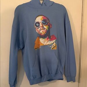 Mac miller Blue Graphic Hoodie